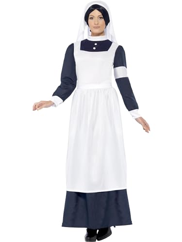 Smiffys Erster Weltkrieg Krankenschwester Kostüm, mit Kleid und Kopfbedeckung von Smiffys