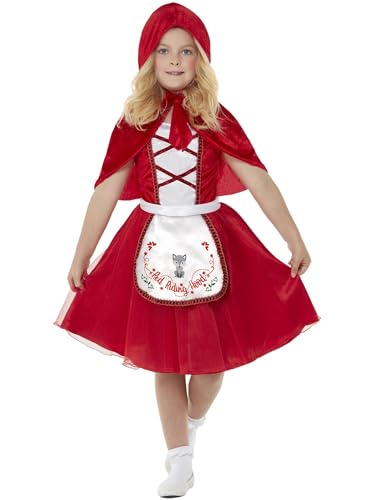 Smiffys Kleines Rotkäppchen-Kostüm, Rot, Kleid und Umhang mit Kapuze von Smiffys