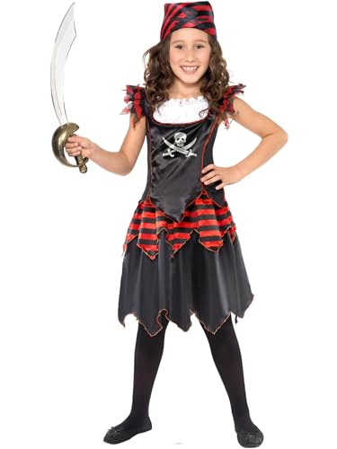 Pirate Skull and Crossbones Girl Costume (S) von Smiffys