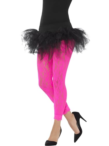 Smiffys 80er-Jahre Spitzenleggings, Neonpink von Smiffys