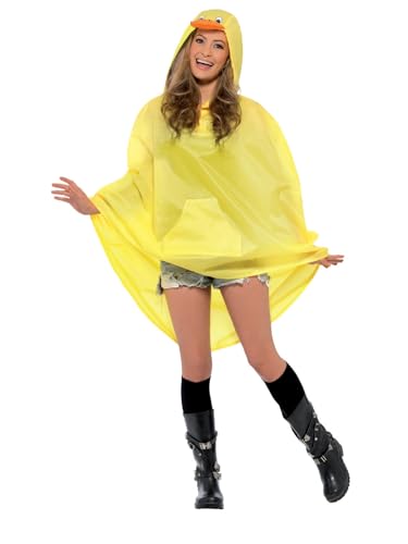 Smiffys Enten Party Poncho, mit Zugbeutel von Smiffys