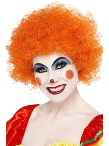 Smiffys Verrückter Clown Perücke, Orange, 120g von Smiffys