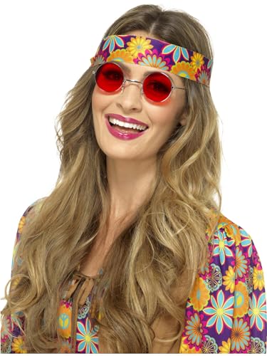 Smiffys Hippie-Brille, Rot von Smiffys