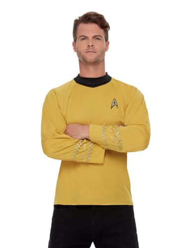 Smiffys Star Trek-Kommandouniform, Raumschiff Enterprise, Gold, Oberteil von Smiffys