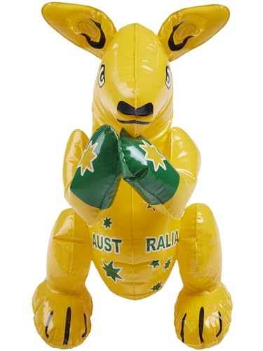 Smiffys Aufblasbares Känguru, Gelb, mit Australien-Druck von Smiffys