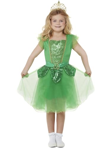 Smiffys Deluxe-Kostüm St. Patricks-Tag Glitzerfee, Grün, Kleid und Krone von Smiffys