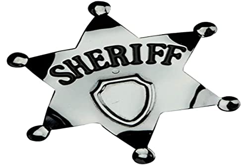 Smiffys Sheriffstern-Abzeichen, Metall, 65mm von Smiffys