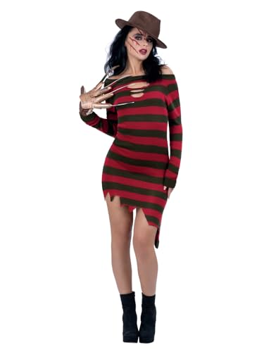 Smiffys A Nightmare On Elm Street, Freddy Krueger, Kostüm, Strickkleid von Smiffys