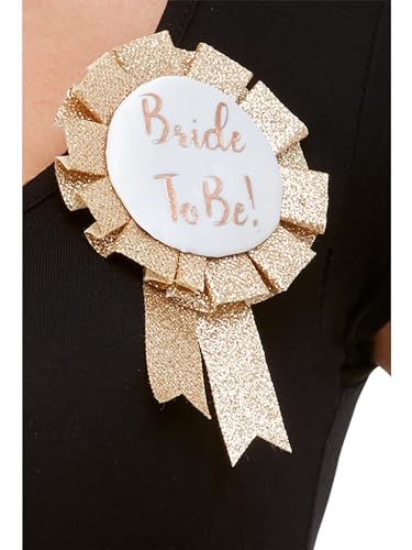 Smiffys Abzeichen mit Aufschrift Bride To Be, Rosa von Smiffys