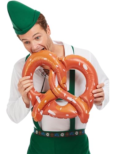 Smiffys Aufblasbare Bier Fest-Brezel, Braun, 40cm von Smiffys