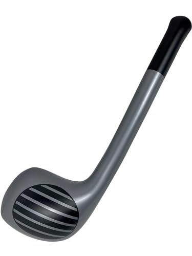 Smiffys Aufblasbarer Golfschläger, Silber, 90cm von Smiffys