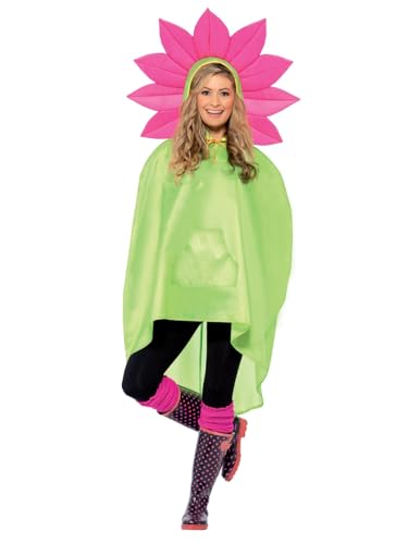 Smiffys Blumen Party Poncho, mit Zugbeutel von Smiffys