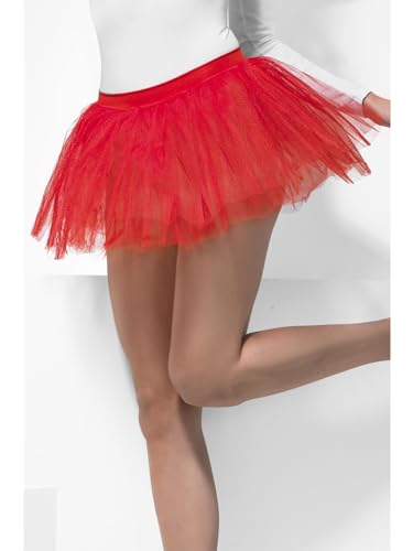 Smiffys Tutu-Unterrock, Rot, 4 Lagen, 30cm lang von Smiffys