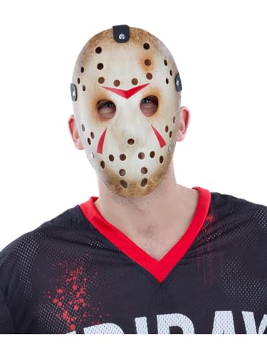 Smiffys Friday the 13th, Jason Voorhees, Eishockey-Maske, Kunststoff von Smiffys