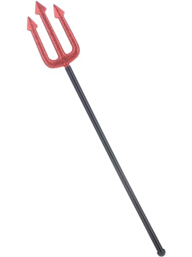 Smiffys Glitzerdreizack, Rot, 58 cm von Smiffys