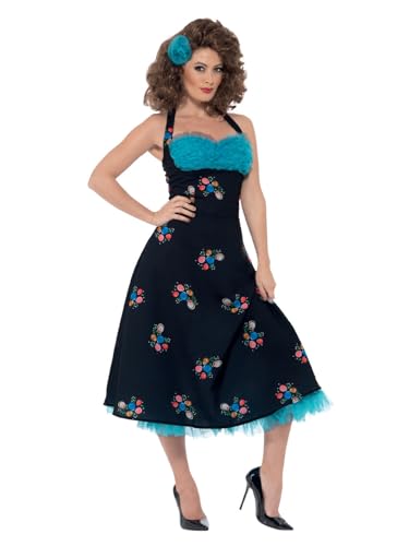 Smiffys Grease Cha Cha DiGregorio Kostüm, Schwarz, mit Neckholder-Kleid & Haarspange Smiffys Grease Cha Cha DiGregorio Kostüm, Schwarz, mit Neckholder-Kleid & Haarspange von Smiffys