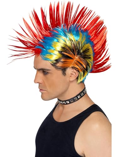 80s Street Punk Wig, Mohawk von Smiffys