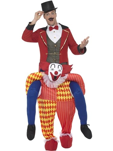 Smiffys Huckepack Clown-Kostüm, Gelb, Einteiler mit falschen Beinen von Smiffys