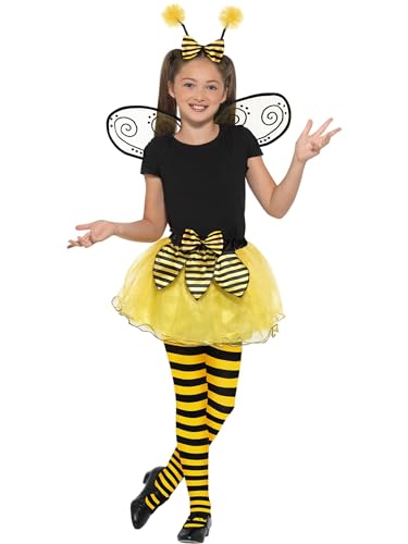 Smiffys Hummel-Kit, Schwarz und Gelb, mit Tutu, Flügeln und Stirnband von Smiffys