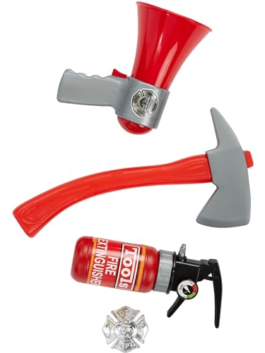 Smiffys Kit Feuerwehrmann, 4-teilig, rot, Feuerlöscher, Abzeichen, Megaphon und Hammer Smiffys Kit Feuerwehrmann, 4-teilig, rot, Feuerlöscher, Abzeichen, Megaphon und Hammer von Smiffys