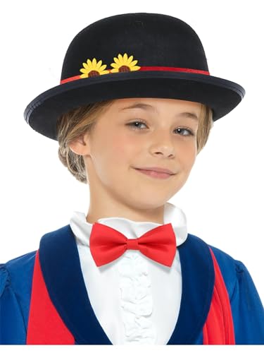 Smiffys Kit Kleine viktorianische Nanny, mit schwarzem Bowler und roter Fliege von Smiffys