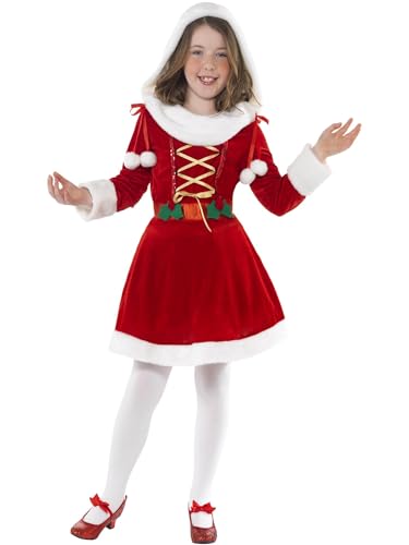 Smiffys Kostüm Kleine Weihnachtsfrau, Rot, mit Kleid von Smiffys