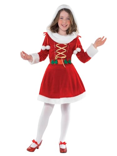 Smiffys Kostüm Kleine Weihnachtsfrau, Rot, mit Kleid von Smiffys