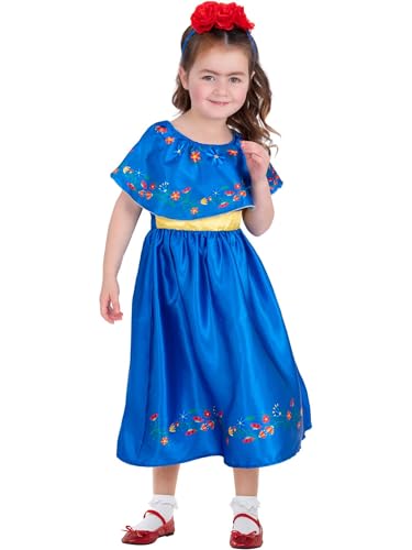 Smiffys Kostüm Künstlerin Frida, Kinder, mit Kleid und Stirnband von Smiffys