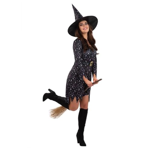 Smiffys Mond & Sterne Hexenkostüm mit Kleid & Hut Halloween Erwachsene Verkleidung Hexe Dress Up Smiffys Mond & Sterne Hexenkostüm mit Kleid & Hut Halloween Erwachsene Verkleidung Hexe Dress Up von Smiffys