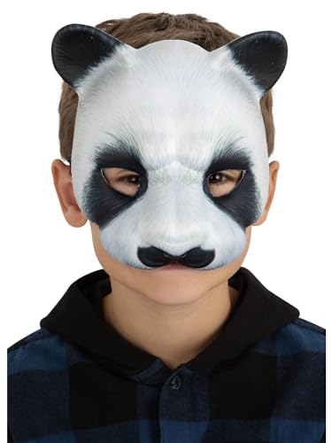 Smiffys Realistische Panda-Maske, schwarz und weiß, mit Gummiband von Smiffys