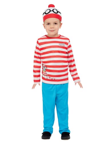 Smiffys Kostüm Wo ist Wally?, Rot und Weiß, Hut, Oberteil und Hose von Smiffys