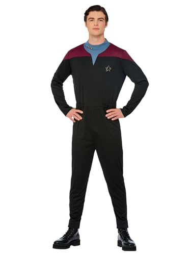 Smiffys Star Trek Kommandantenuniform, Raumschiff Voyager, Overall, Delta-Abzeichen und Rangabzeichen von Smiffys