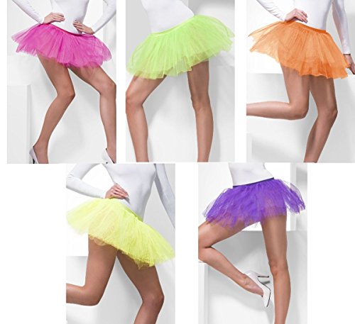 Smiffys Tutu-Unterrock, Neon-Orange, 4 Lagen, 30cm lang von Smiffys