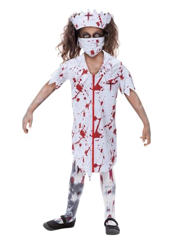 Smiffys Zombie Krankenschwester Mädchen Kostüm mit Kleid, Maske & Stirnband, Halloween Kind Verkleidung Zombie Dress Up Kostüme Smiffys Zombie Krankenschwester Mädchen Kostüm mit Kleid, Maske & Stirnband, Halloween Kind Verkleidung Zombie Dress Up Kostüme von Smiffys