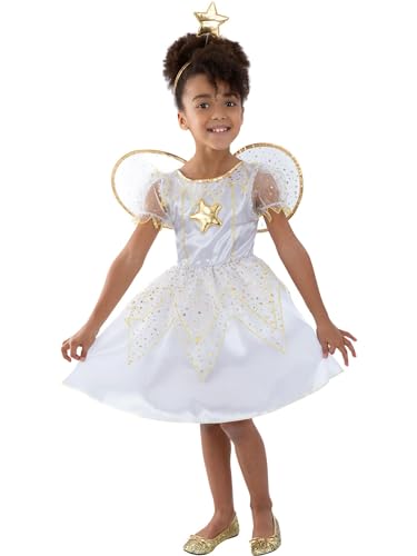 Smiffys Kostüm Sternenfee, Weiß, mit Kleid, Stirnband und Flügeln von Smiffys