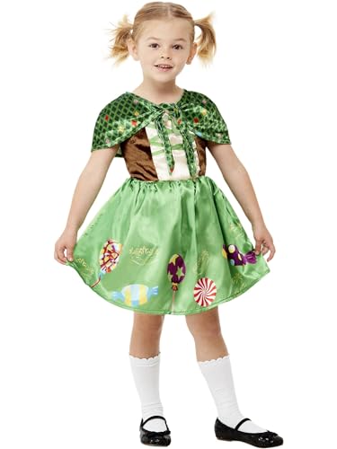 Smiffys Kleinkind-Kostüm Gretel, Grün, Kleid und Umhang von Smiffys