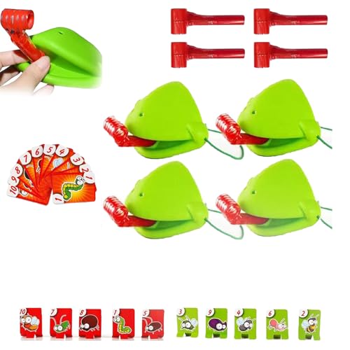 Smilamo Frog Tongue Game, Landscape Frog Game, Frog Mask with Blow Tongue, Licking Lizards Game, Lizard Tongue Game, Frog Face Game (4set) von Smilamo