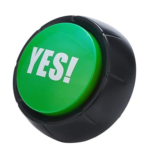 Game Buzzer Button – 9 cm Antwort-Summer Spiel – Ja Nein Vielleicht Sorry Taste, Ja Nein Buzzer Tasten, Sound-Taste Kommunikationssummer, lustige Tasten mit Ton, Batterie nicht im Lieferumfang von Smileshiney