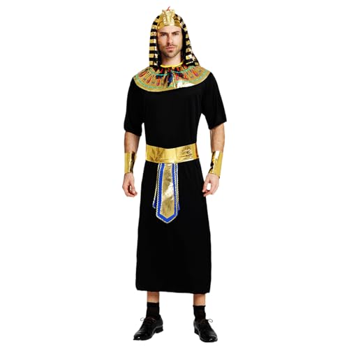 Smileshiney Ägyptisches Kostüm für Herren – Halloween-Cosplay-Kostüm, Erwachsenenkostüm, Cosplay-Kleidung für Männer und Frauen, Halloween, Karneval, Geburtstagspartys, Bühnenauftritte, Themen-Event Smileshiney Ägyptisches Kostüm für Herren – Halloween-Cosplay-Kostüm, Erwachsenenkostüm, Cosplay-Kleidung für Männer und Frauen, Halloween, Karneval, Geburtstagspartys, Bühnenauftritte, Themen-Event von Smileshiney