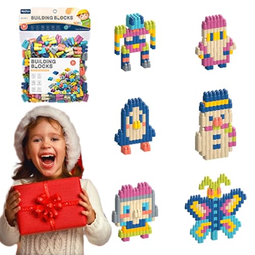 Smileshiney Bausteine-Puzzles für Kinder,BAU-Puzzleteile für Kinder,Puzzle-Spielzeug für Kleinkinder | Puzzle-Montagespiel, Lernspielzeug für und Mädchen im Alter von 3–6 Jahren von Smileshiney