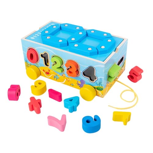 Smileshiney Blöcke Spielzeug für Kinder, Formsortierwürfel,Niedliche Mathematikblöcke in Zahlenform - Formensortierer aus, lustiges Frühlern-Zählspiel für Kinder, und Mädchen von Smileshiney