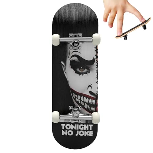 Smileshiney Finger-Skateboard - Fingerscooter-Spielzeug mit 5-lagigem Ahornholz-Deck,Finger Skate Board für Fingerboard-Spiele, Kreativität, Skateboard-Stunts, Dekoration für den Schreibtisch von Smileshiney