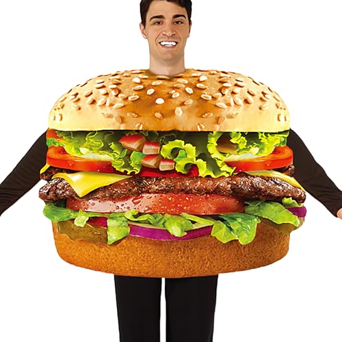 Smileshiney Halloween-Kostüme, Halloween-Hamburger-Kostüm, Cosplay-Kostüm, lustige kreative Requisiten für Themenparty, Zuhause, Festival, Karneval, Bühnenaufführung, für Männer und Frauen Smileshiney Halloween-Kostüme, Halloween-Hamburger-Kostüm, Cosplay-Kostüm, lustige kreative Requisiten für Themenparty, Zuhause, Festival, Karneval, Bühnenaufführung, für Männer und Frauen von Smileshiney
