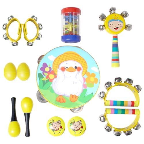 Smileshiney Musikinstrumente Spielzeug,Kinder Musikinstrumente Spielzeugset - 13-teiliges Instrumentenset für Kleinkinder | Kleinkind-Instrumentenset für Jungen, Mädchen, Kinder, Kleinkinder für die von Smileshiney