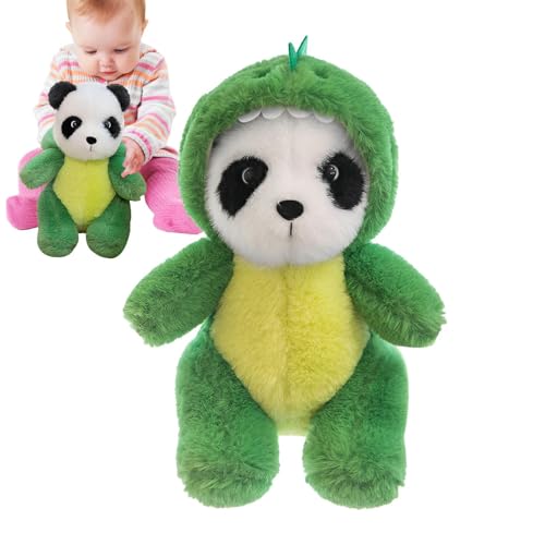 Smileshiney Nettes ausgestopftes Panda Animal Cosplay, Panda Stoffed Animal,Süße Dinosaurierkostüm Panda Plushie Toys - Doll Accessorie, ausgestopfte Tiere Kissen zum Geburtstagen der Kinder, von Smileshiney