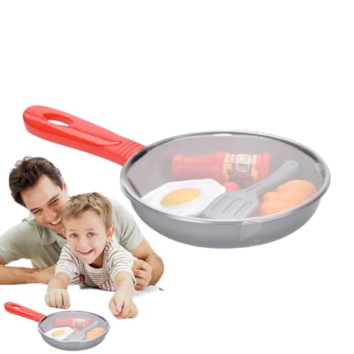 Smileshiney Kitchen Pan, Pretend Cooking Pan,Kinder Spielen Küchenspielzeug | Pretend Camping Kochspielset, Spielpfannen, Utensilien, Kochgeschirr, Spielzeug, Spiellebensmittelset, Lerngeschenk von Smileshiney