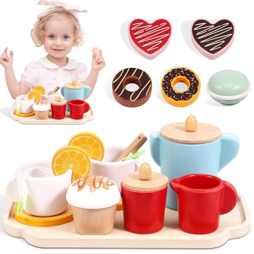 Smileshiney Prinzessin Tea Time Toy, Teeparty-Set für kleine Mädchen - Rollenspielspielzeug für den Innenbereich | Spielküchenzubehör, Lernspielzeug für Kinder, und Mädchen von Smileshiney