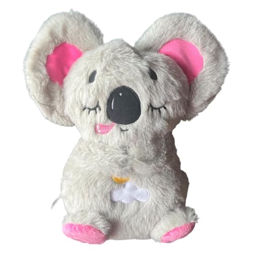 Smileshiney Schlafendes Koala-Spielzeug, Stressabbau-Koalabär | Stressabbau-Plüsch-Atmungstier - Koala-Stofftier-Soundmaschine mit musikalischen Lichtern und rhythmischer Atembewegung für Mädchen und von Smileshiney