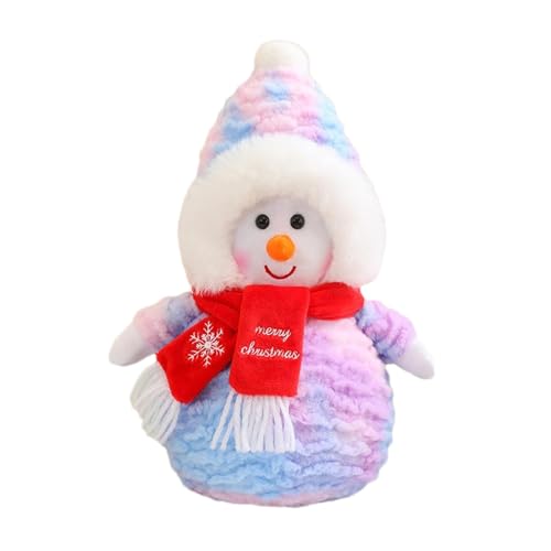 Smileshiney Schneemann-Plüsch, Schneemann-Puppe | Schneemann-Dekoration für Zuhause - Schneemann-Puppe mit Schal, 34,9 cm, Schneemann-Dekoration für Zuhause, Winter-Tischplatte von Smileshiney