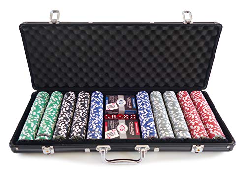 Grimaud Smir 360355 Casino-Set World Poker Tour, schwarzer Aluminium-Koffer, Poker, 500 amerikanische jetons von Grimaud